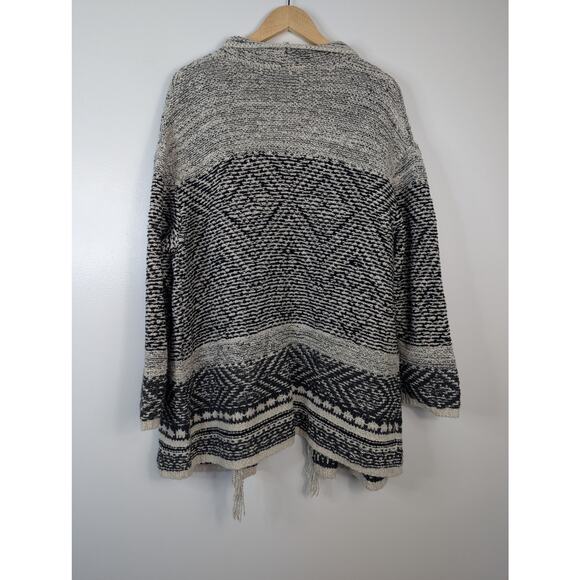 J. Jill Willow Fringe Marled Wool Blend Sweater Cardigan - Picture 9 of 9